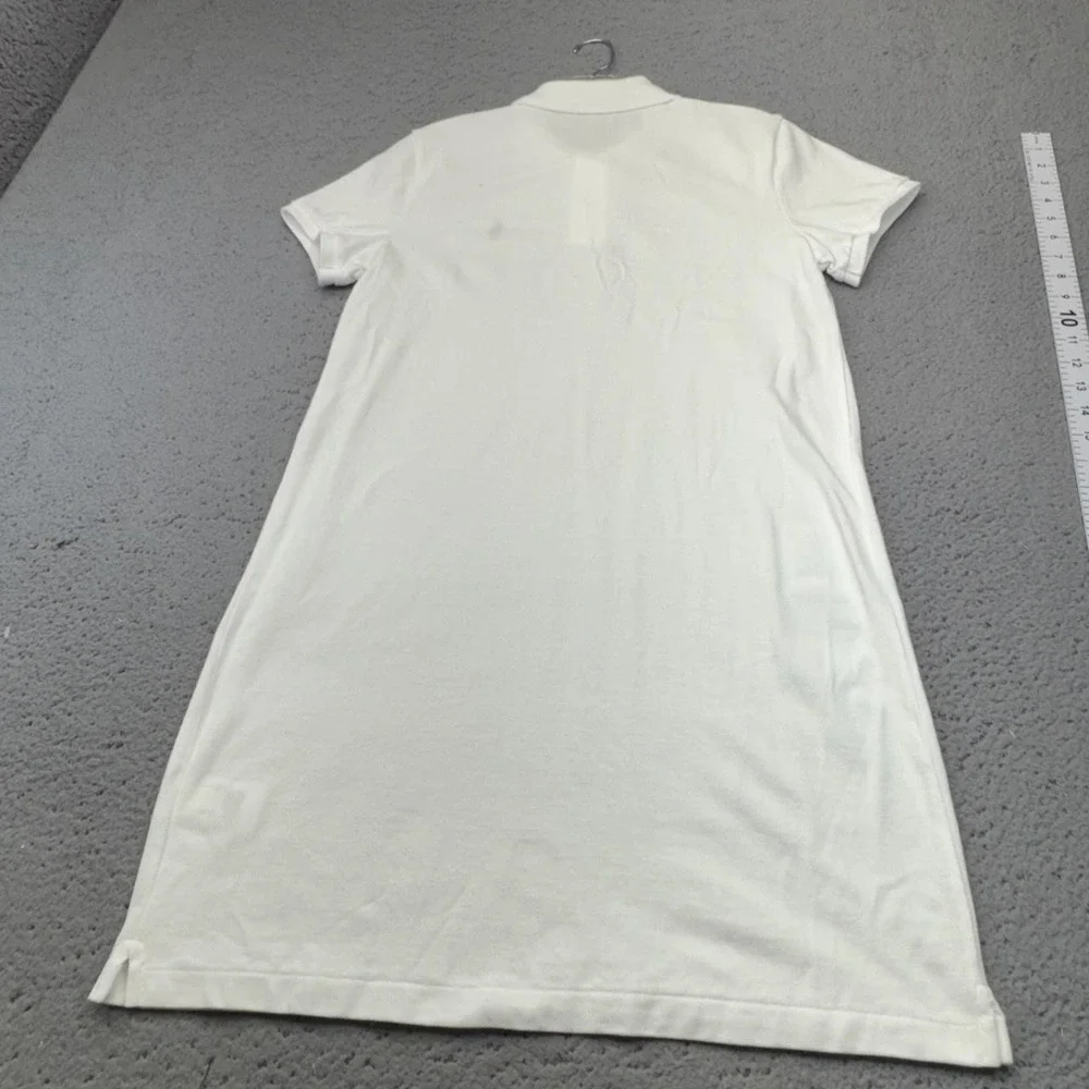 Polo Ralph Lauren Dress Womens Medium White Shirt Dress Polo Short Sleeve Cotton
